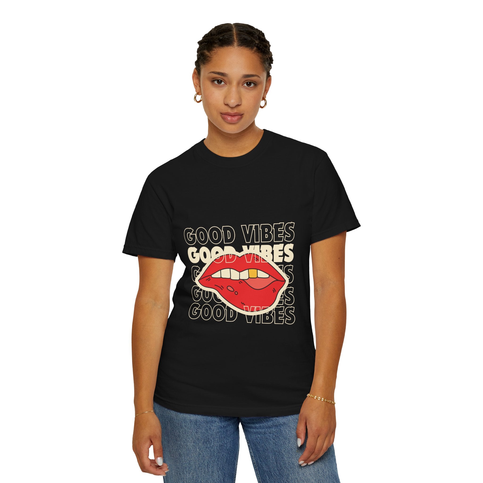 Good Vibes Lip Graphic T-Shirt
