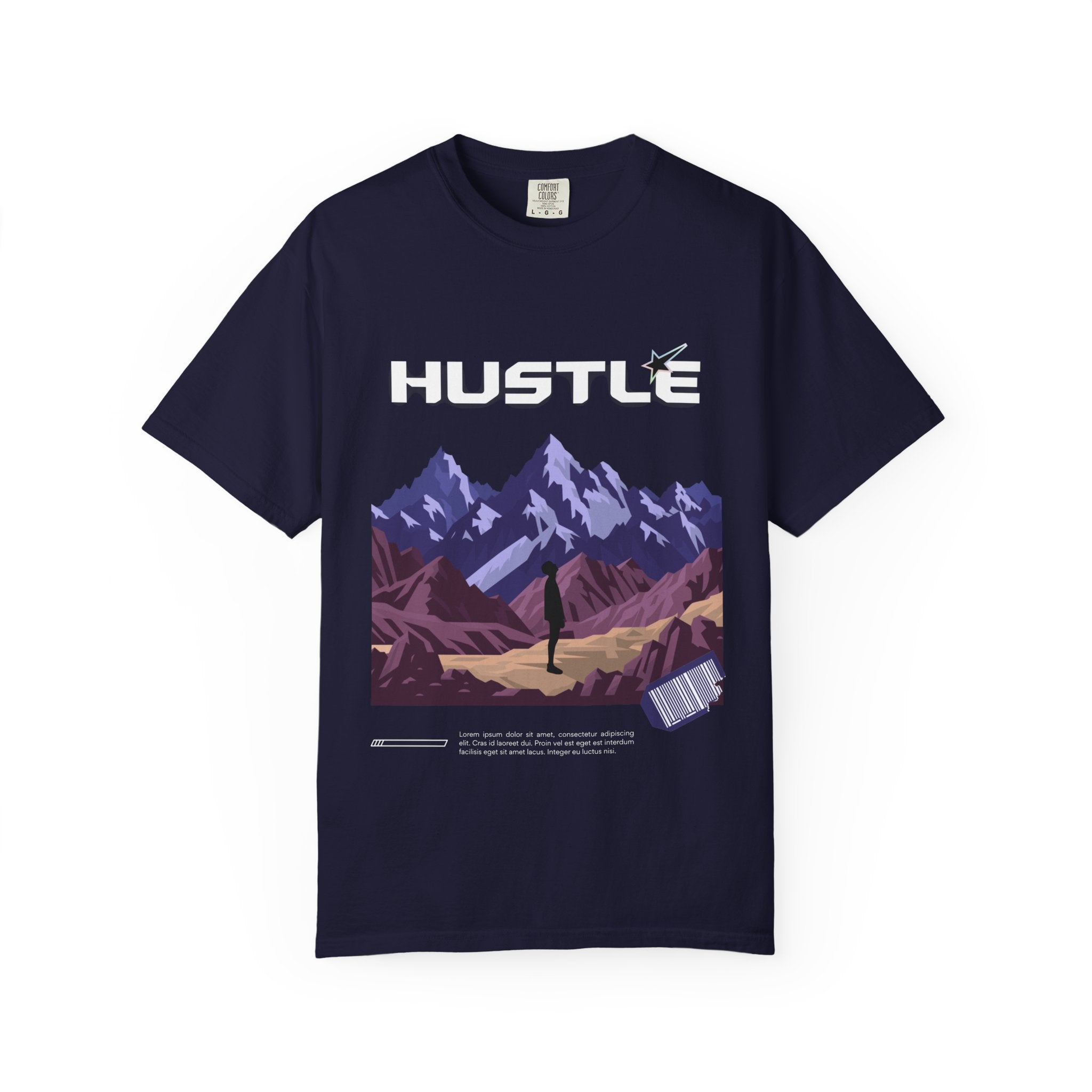Hustle Mountain T-Shirt — Adventure Motivational Graphic Tee