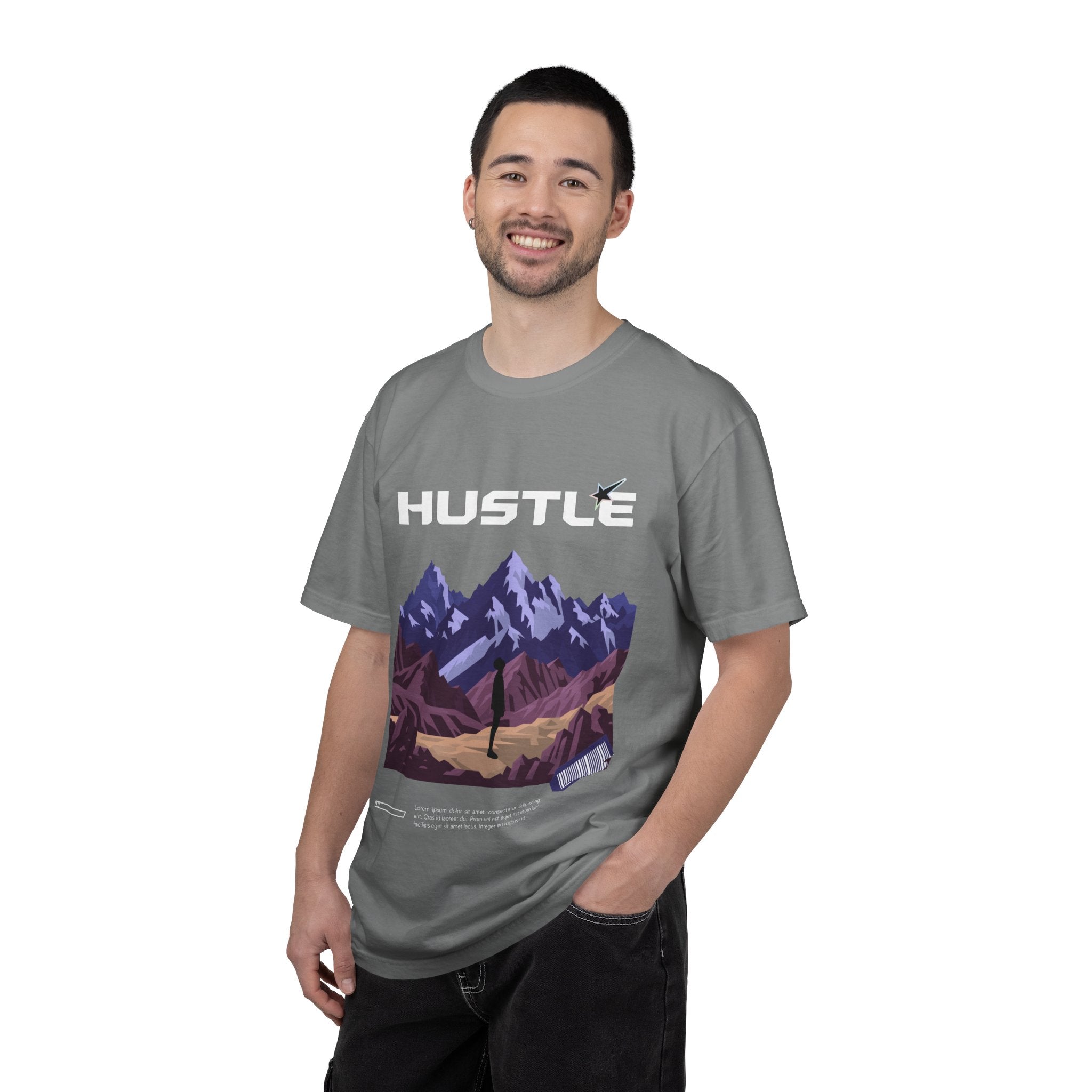 Hustle Mountain T-Shirt — Adventure Motivational Graphic Tee