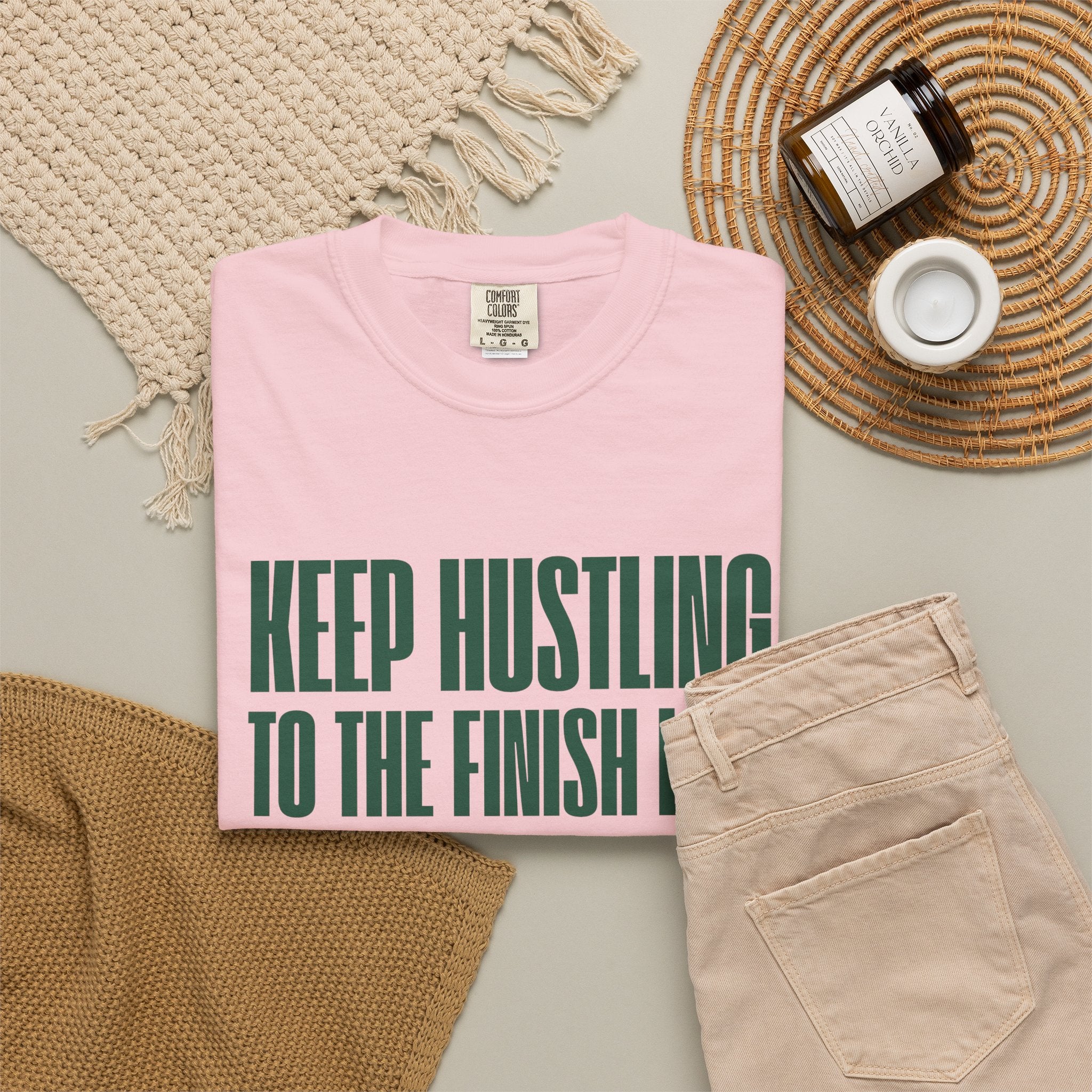Keep Hustling to the Finish Line Golf T‑Shirt