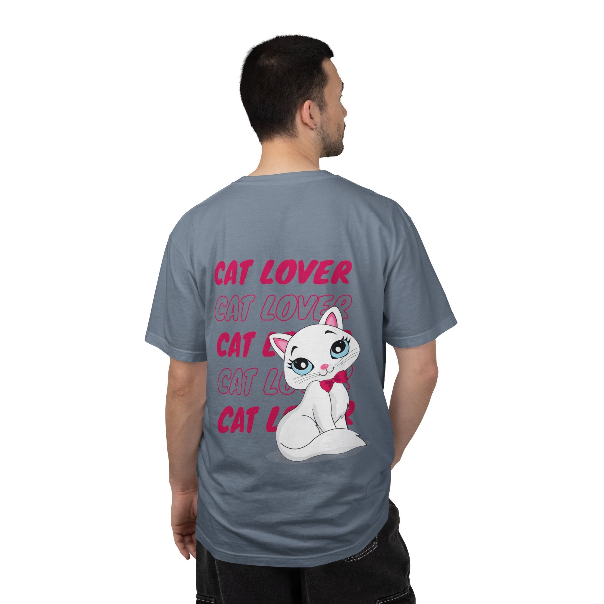 Cat Lover T-Shirt — Cute White Kitten Graphic Tee for Cat Moms & Fans