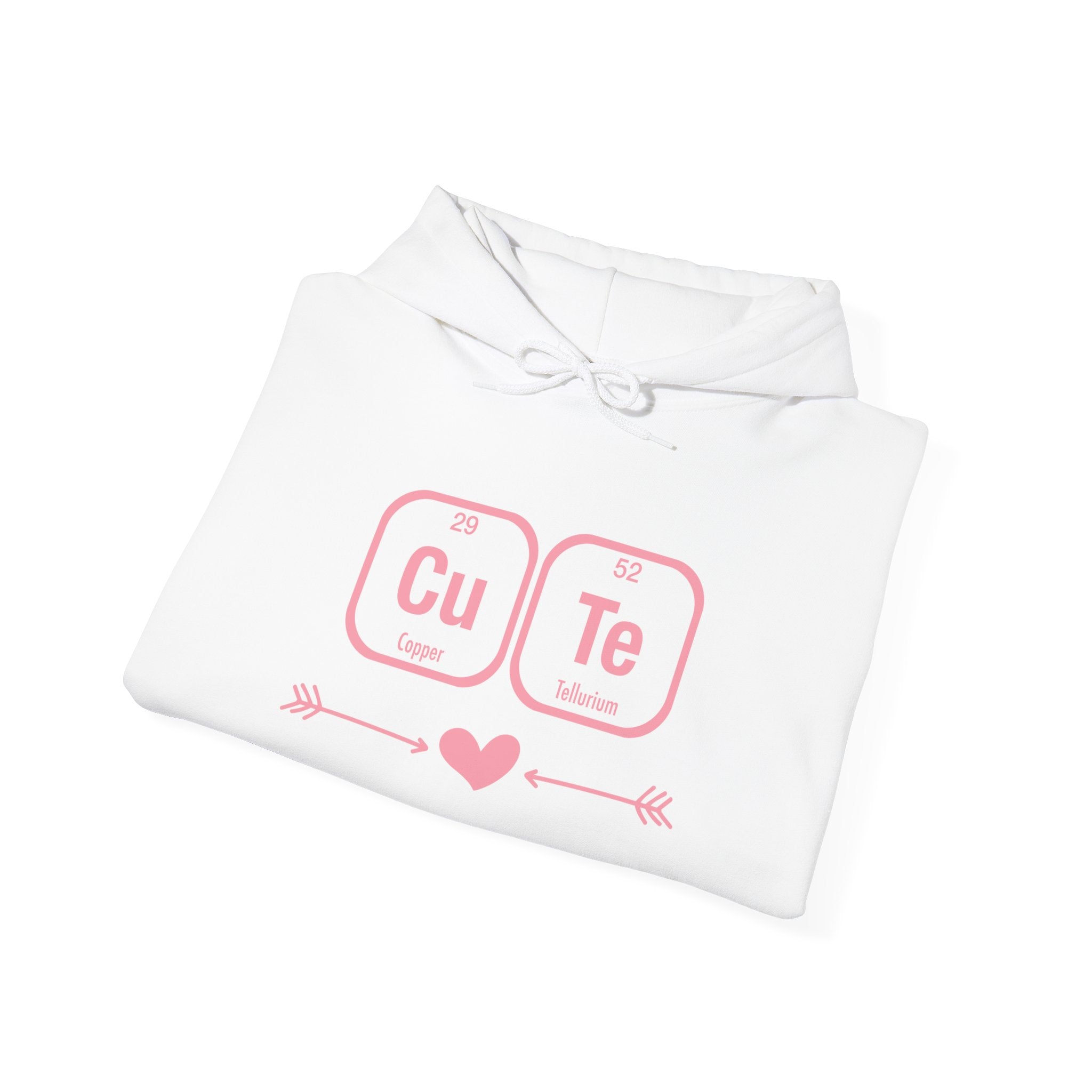 Cute Chemistry Hoodie – "Cu Te" Element Symbols Valentine Pullover