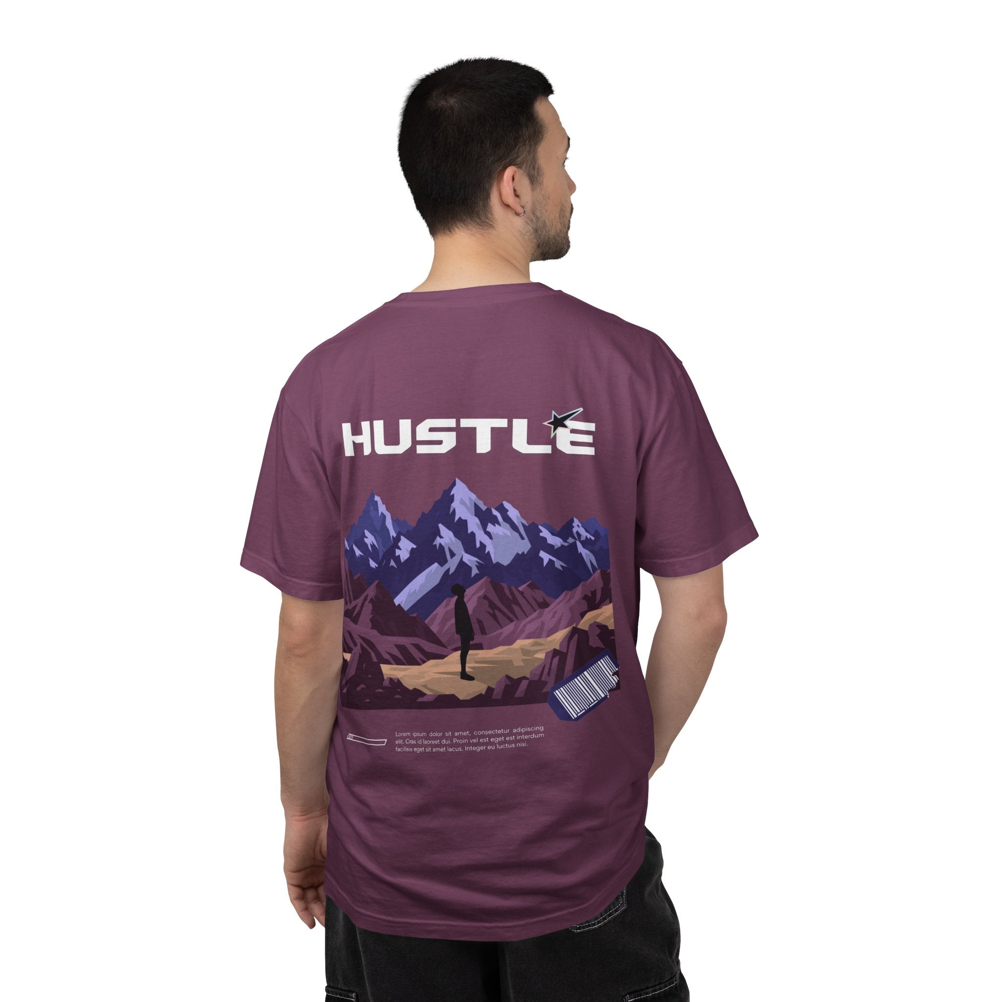 Hustle Mountain T-Shirt — Adventure Motivational Graphic Tee