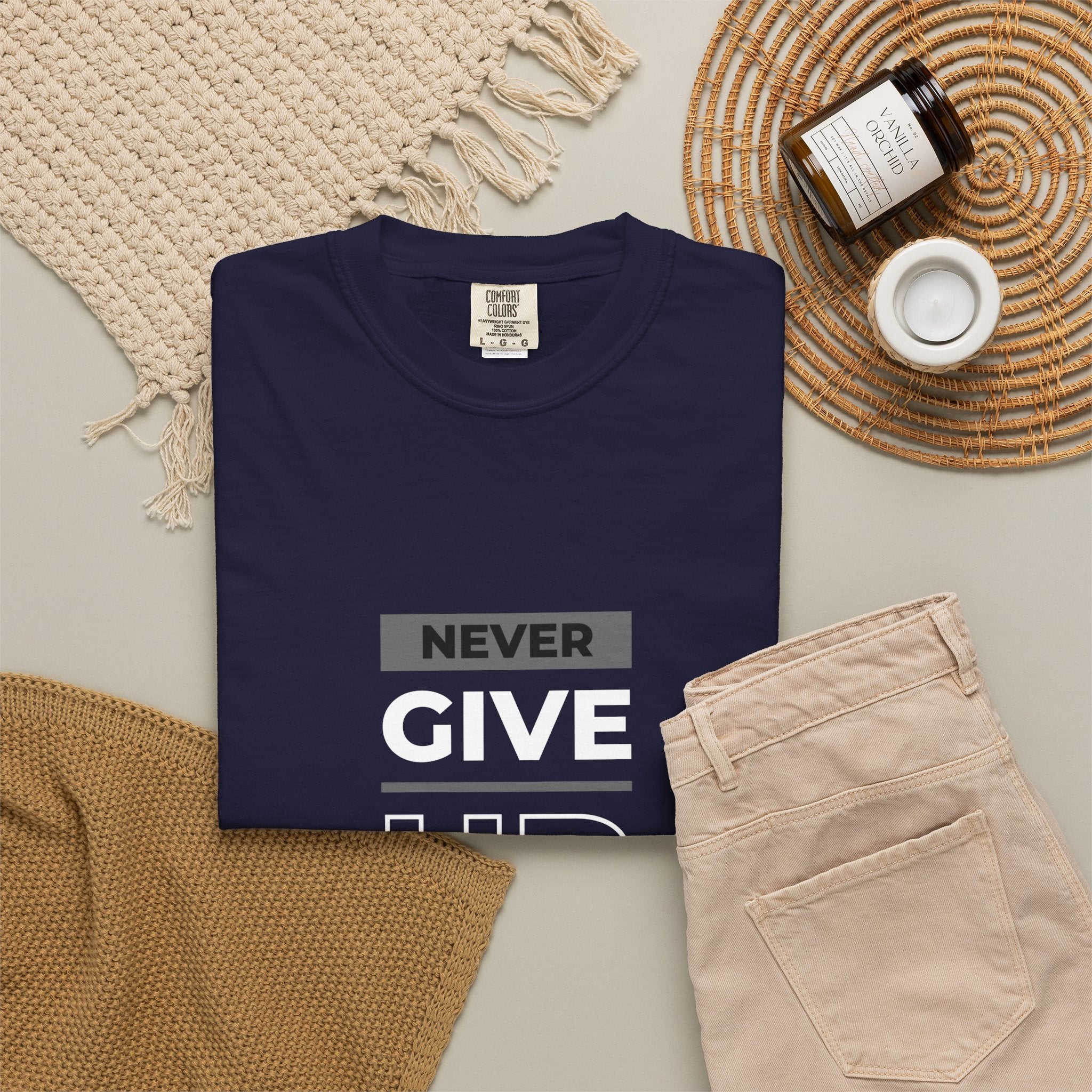 Never Give Up On Your Dreams T-Shirt — Motivational Graphic Tee