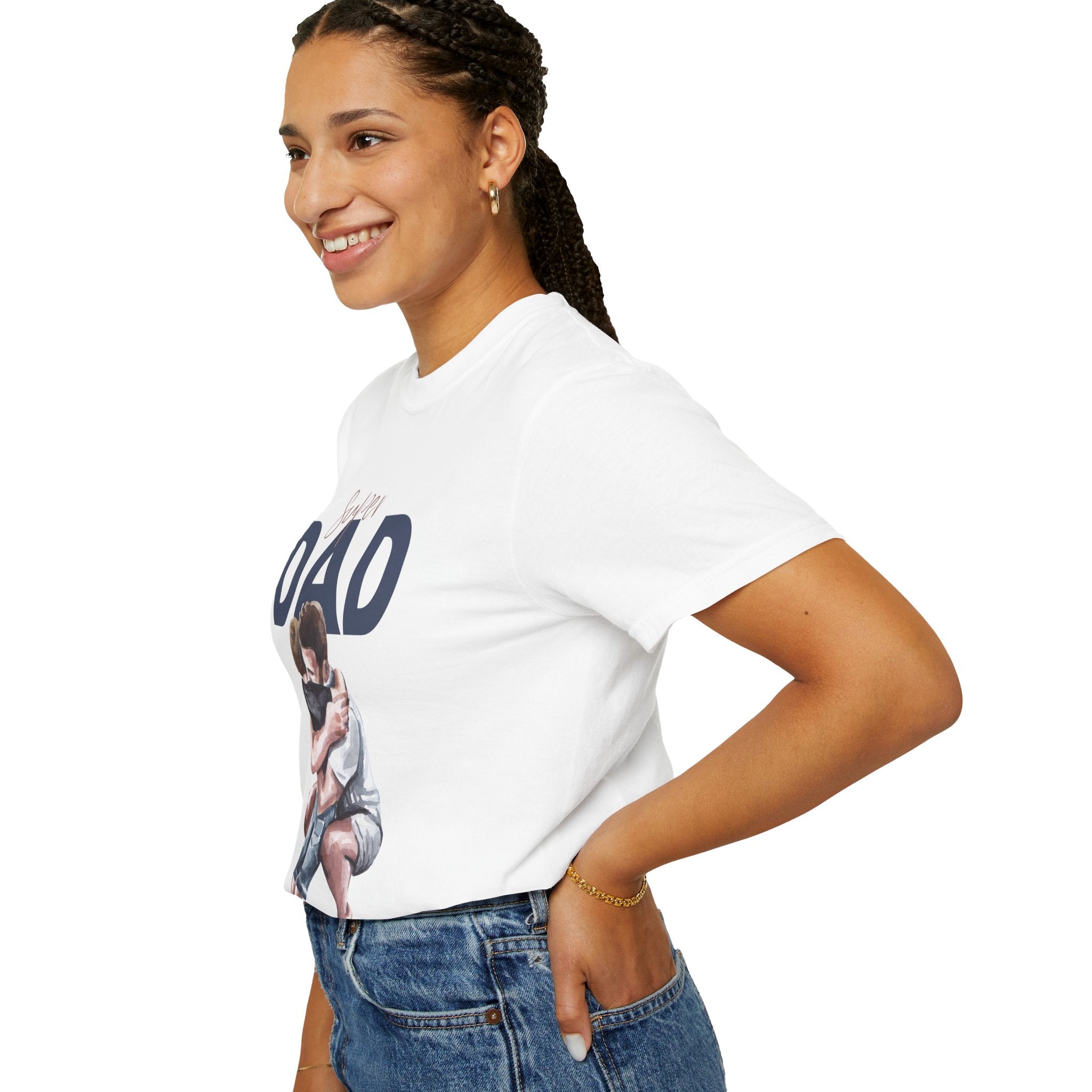 Father & Son Hug T-Shirt — Super Dad Graphic Tee for Father's Day