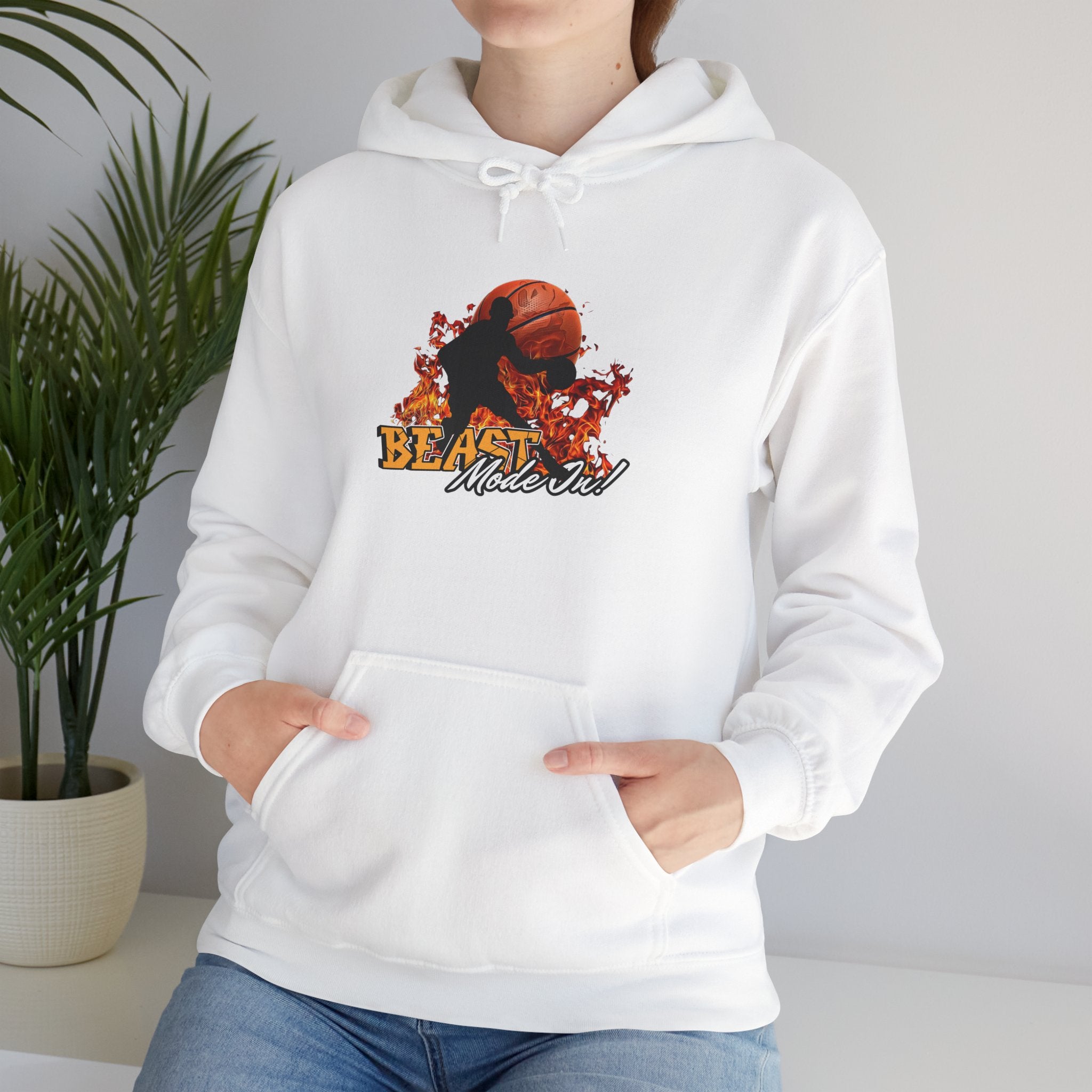 Basketball Beast Mode Hoodie — "Beast Mode On" Graphic Pullover