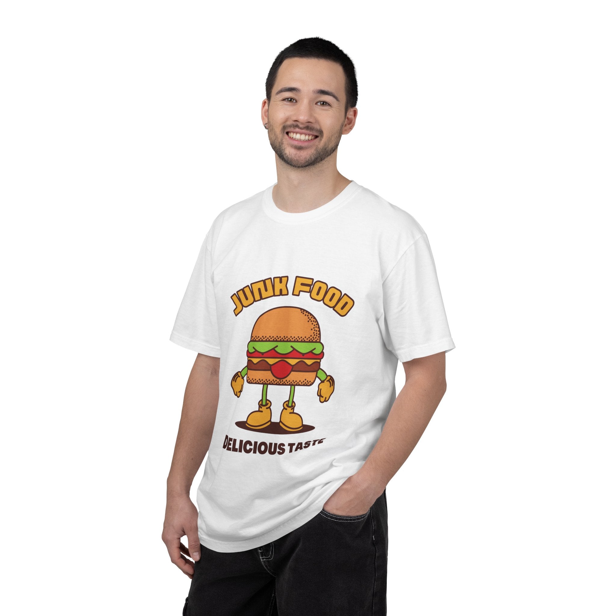 Junk Food Burger T-Shirt — Cute Retro ‘Delicious Taste’ Graphic Tee