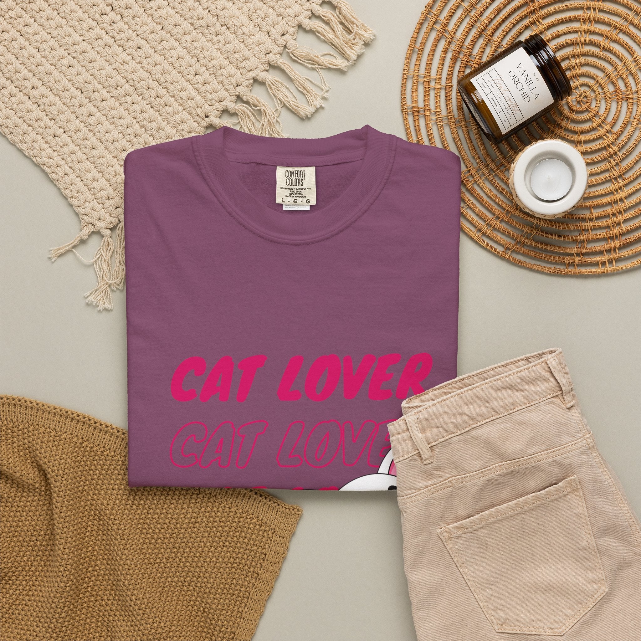 Cat Lover T-Shirt — Cute White Kitten Graphic Tee for Cat Moms & Fans
