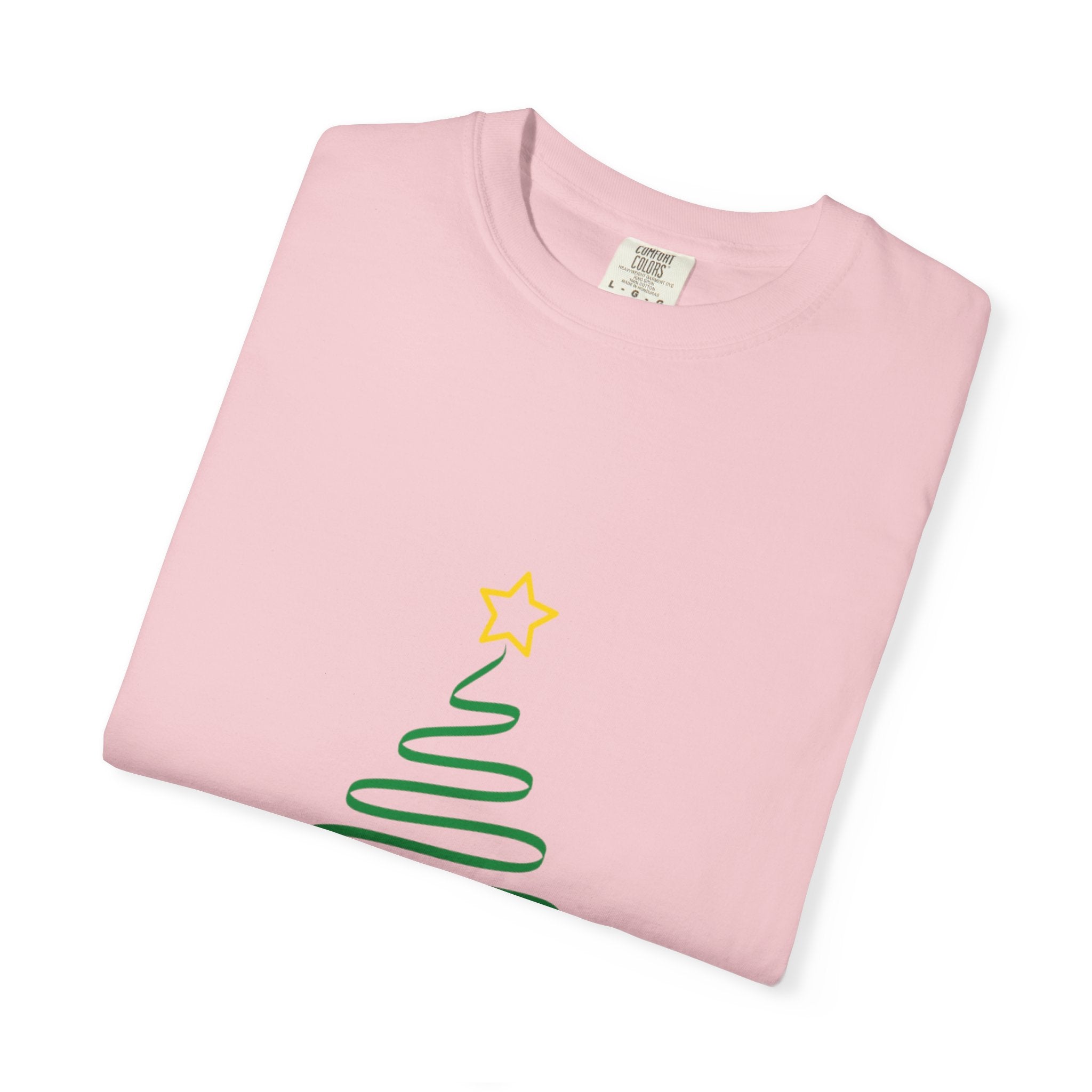 Holiday Spiral Christmas Tree T-Shirt — "Happy Holidays" Minimalist Graphic