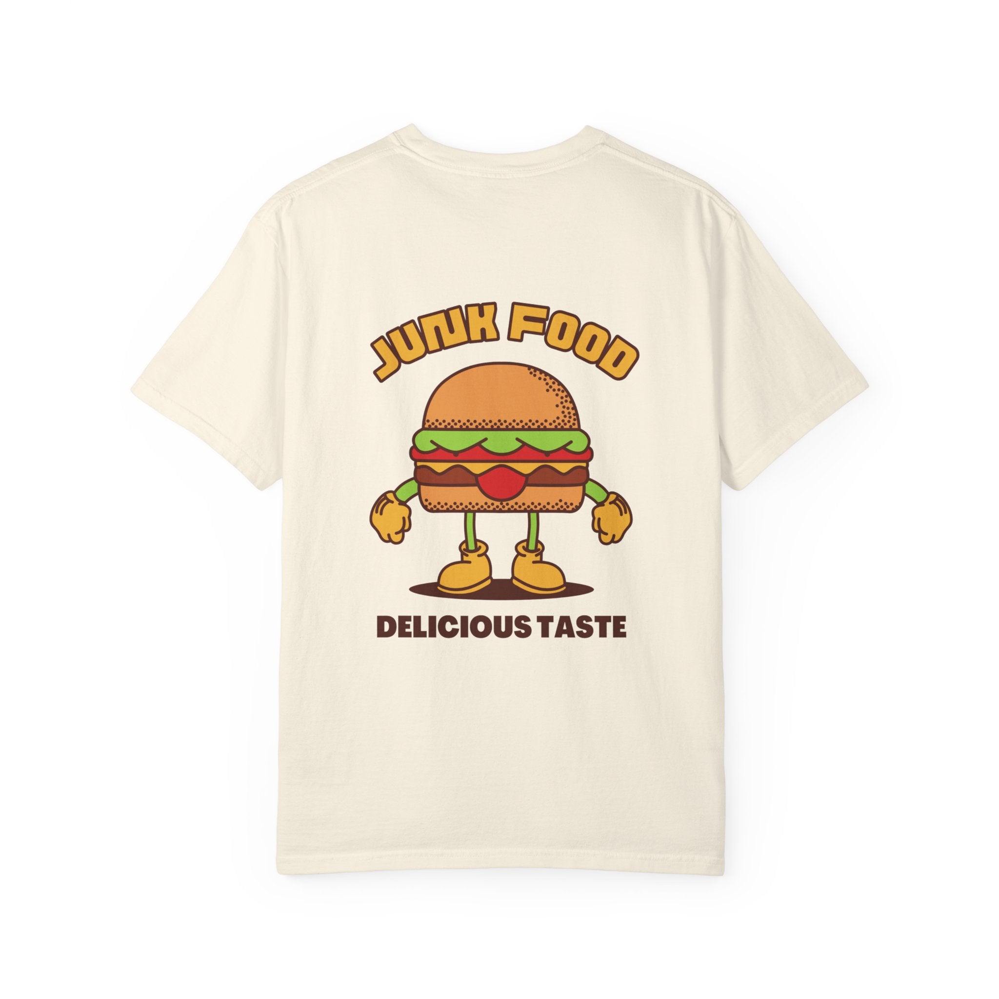 Junk Food Burger T-Shirt — Cute Retro ‘Delicious Taste’ Graphic Tee