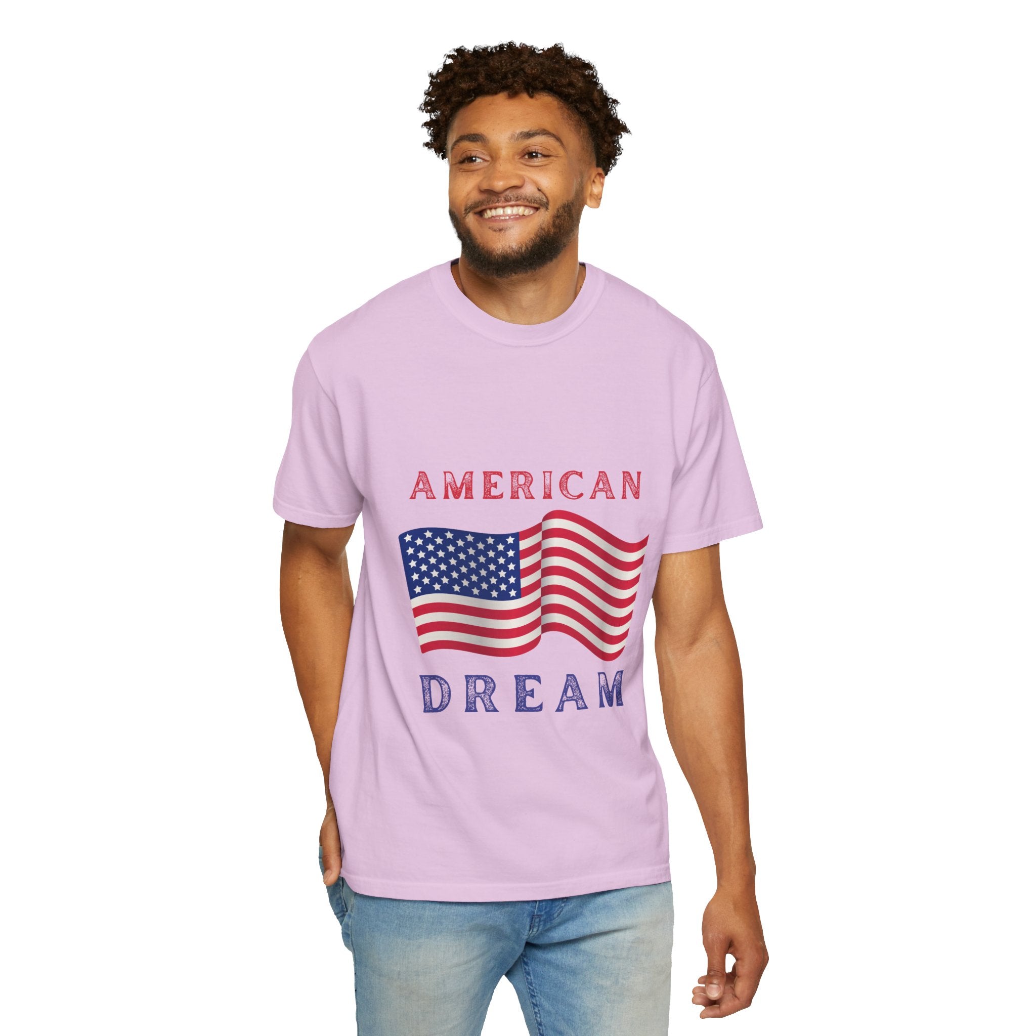 American Dream T-Shirt — Vintage Flag Graphic Tee for 4th of July & Patriotic Celebrations