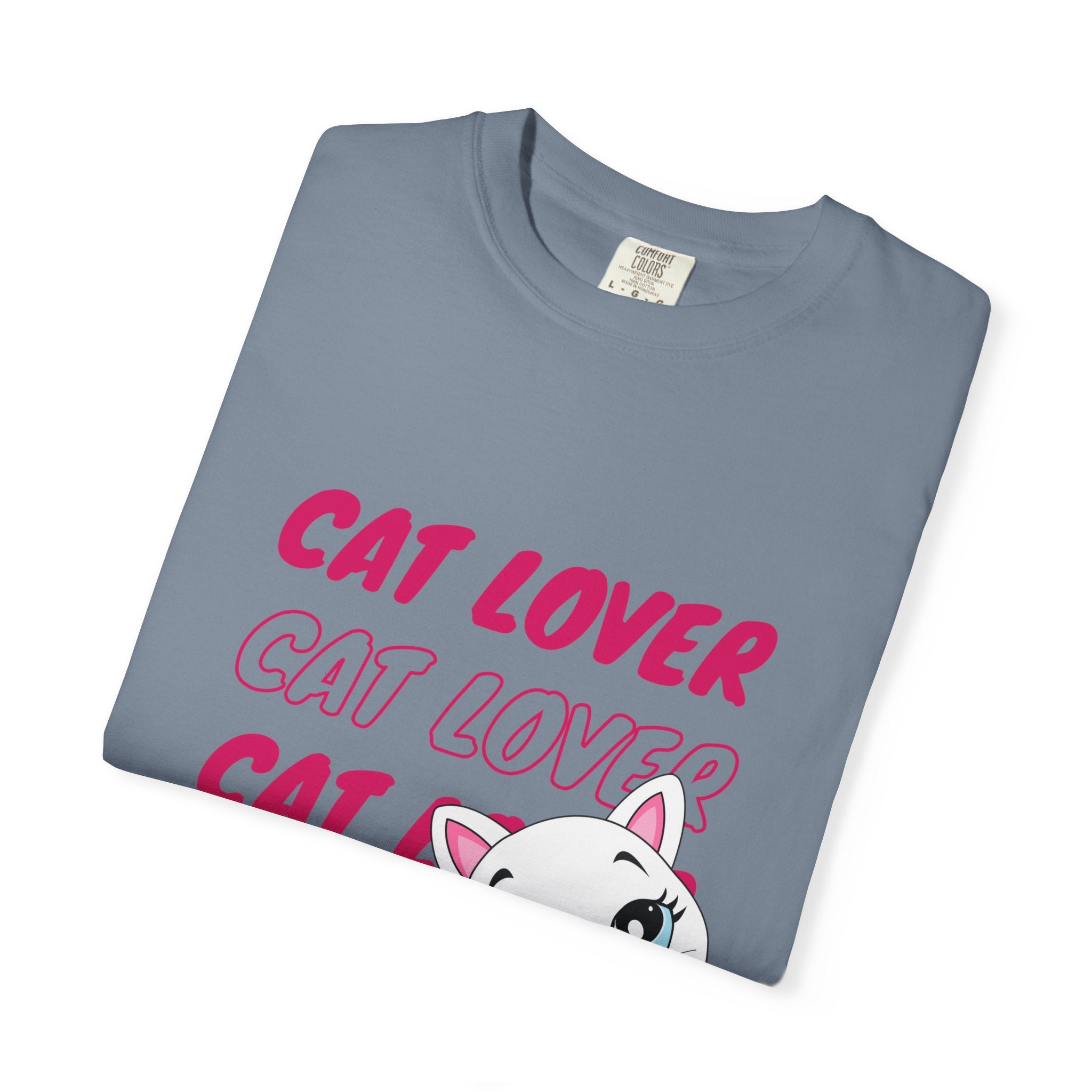 Cat Lover T-Shirt — Cute White Kitten Graphic Tee for Cat Moms & Fans