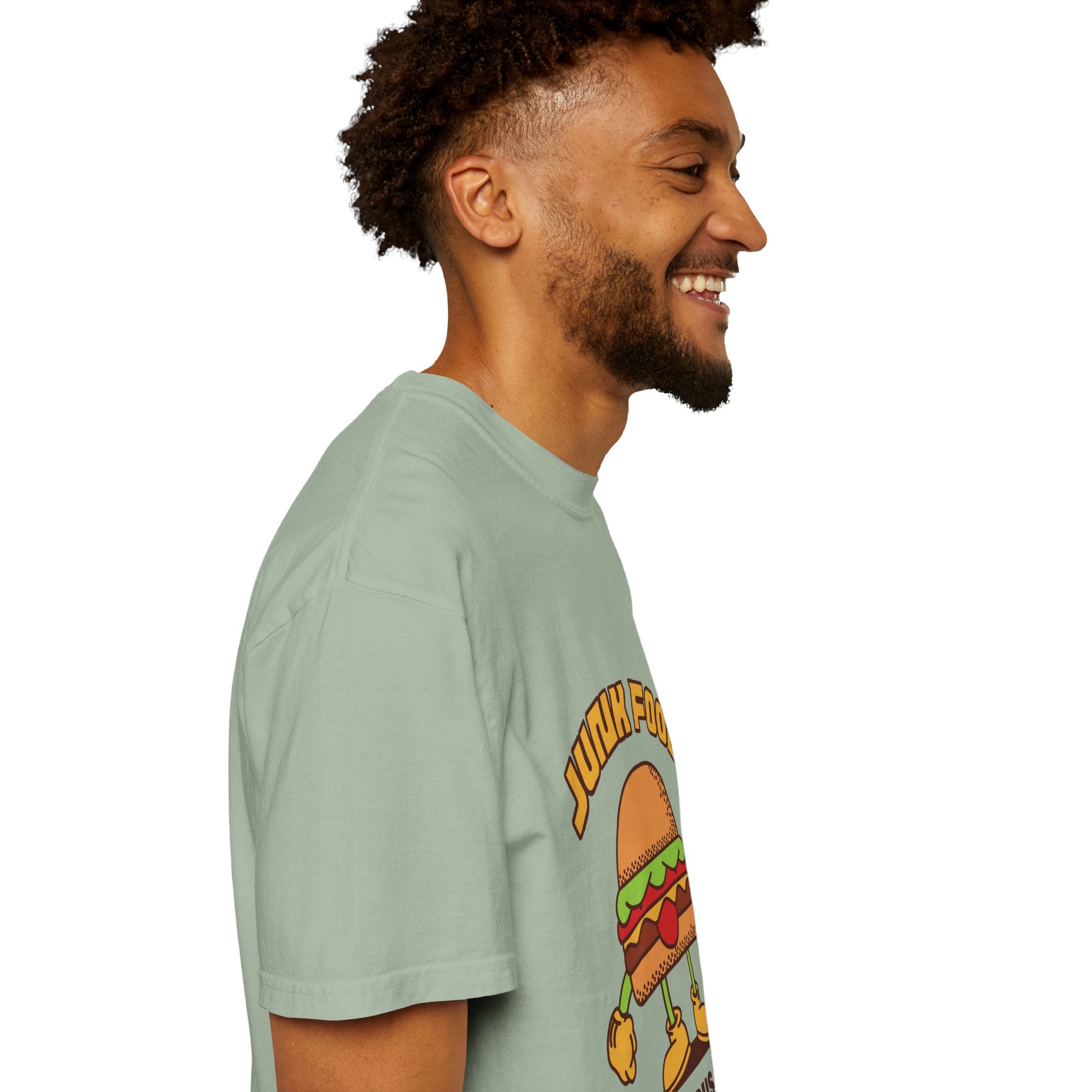 Junk Food Burger T-Shirt — Cute Retro ‘Delicious Taste’ Graphic Tee