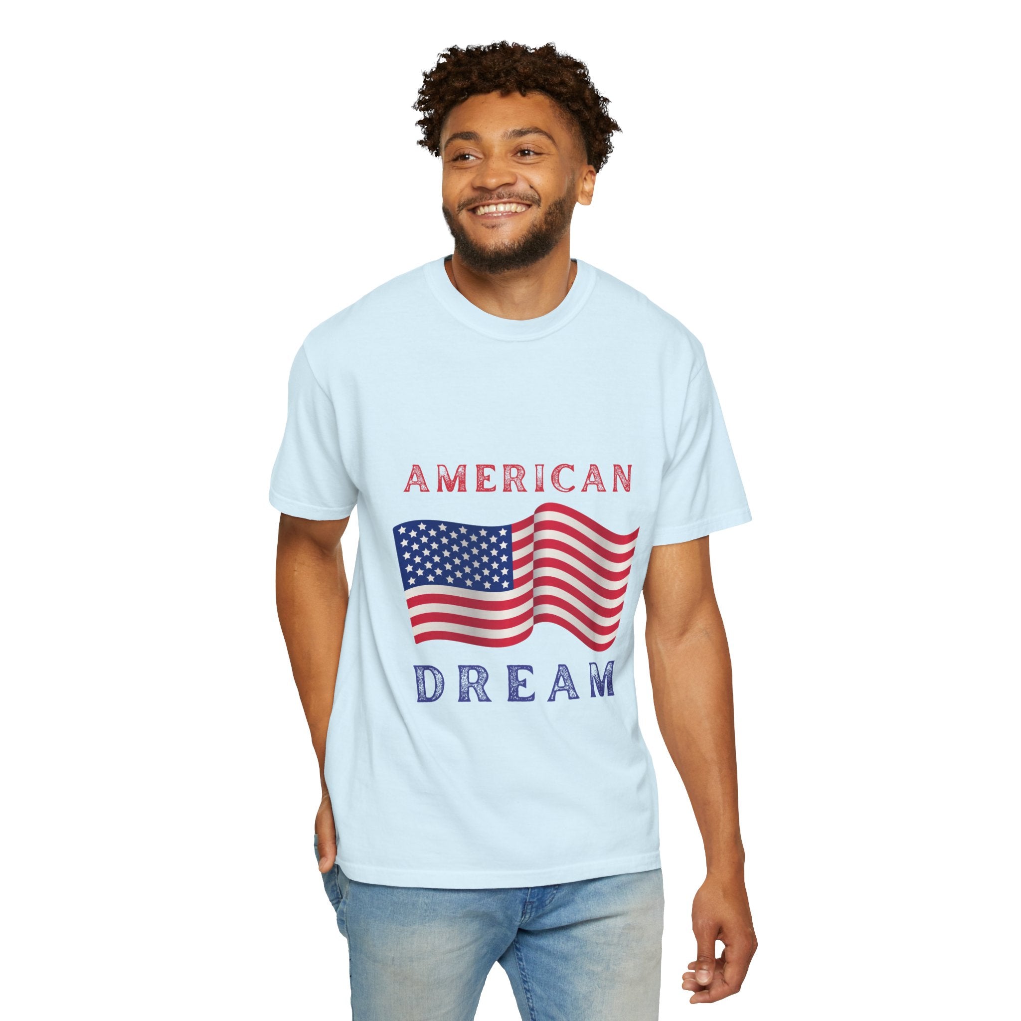 American Dream T-Shirt — Vintage Flag Graphic Tee for 4th of July & Patriotic Celebrations