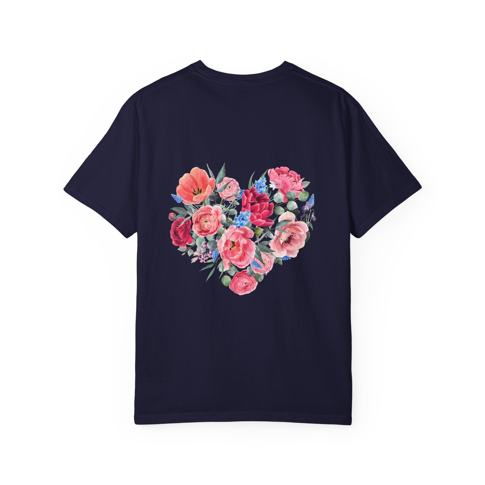 Floral Heart T-Shirt – Watercolor Rose Heart Graphic Tee (Valentine’s Day, Mother's Day)