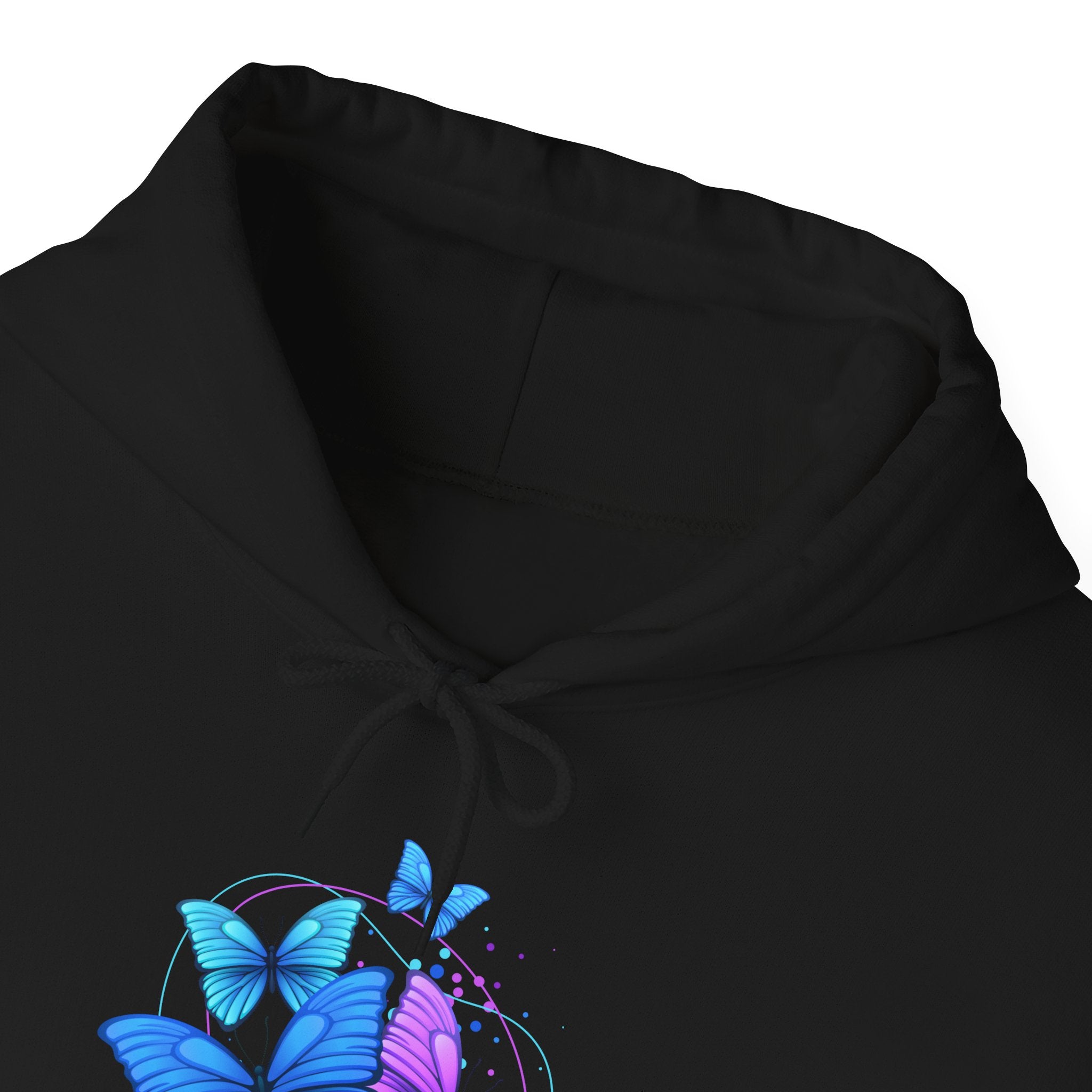 Butterfly Cluster Hoodie – Blue & Purple Butterfly Graphic Sweatshirt