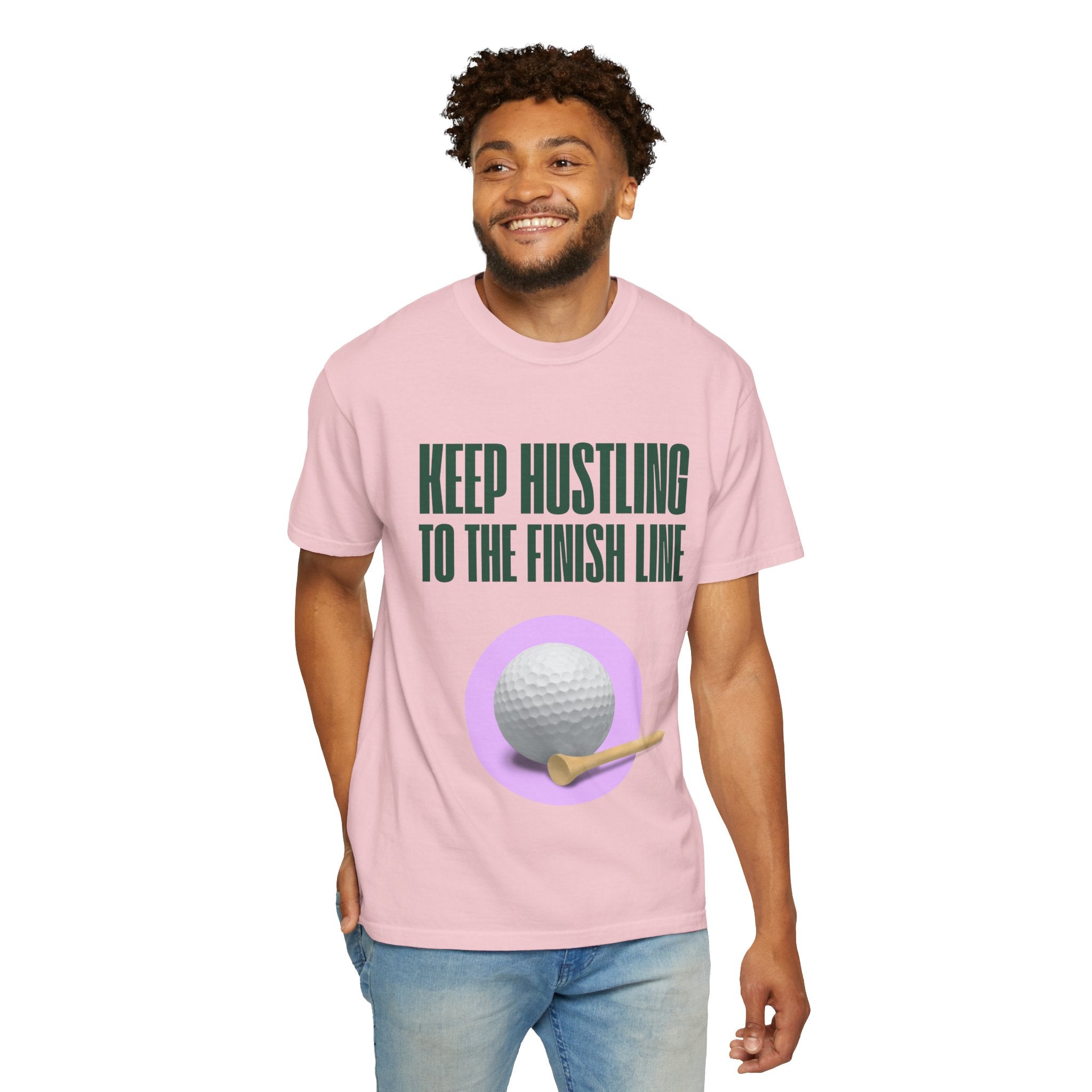 Keep Hustling to the Finish Line Golf T‑Shirt