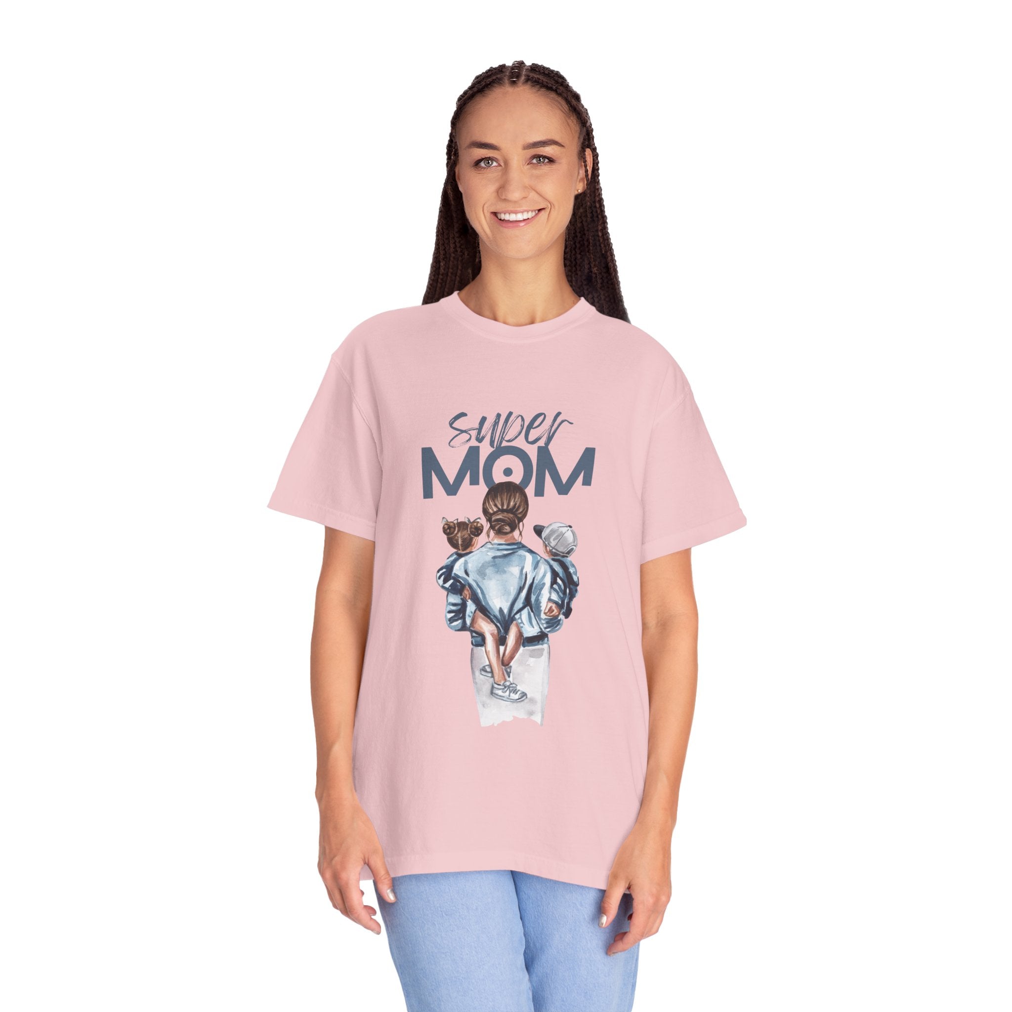Super Mom T-Shirt — Mom with Kids Graphic Tee | Mother's Day Gift